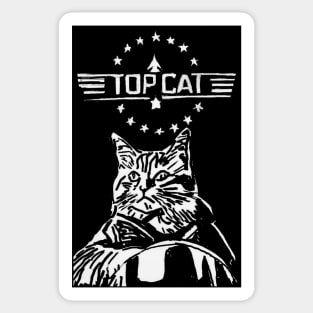 Top Gun Cat Sticker